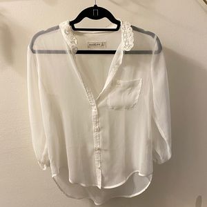 A&F NWOT White button up top